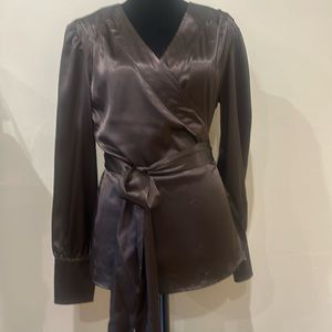 Chadwick’s beautiful chocolate brown blouse in new condition.